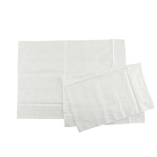 ピローケース 高密度 コットン 綿100% サテン 43x63cm 袋式 2枚 ストライプ柄 ロイヤルホワイト 送料250円