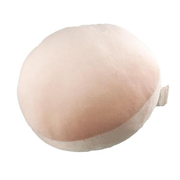 クッション マシュマロ もちもちの肌触り 直径約30cm グレイッシュピーチ
