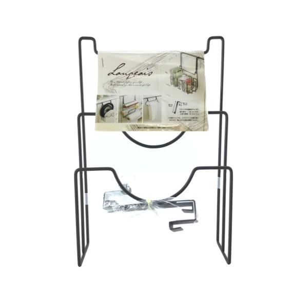 細いワイヤーのシンプルなラックのランジェシリーズ。雑貨好きな人のキッチンに馴染むオシャレなアイテムです。粉体塗装でラスティックな色合いを表現し、水周りで使用しても安心。無機質になりがちなキッチン回りを優しい雰囲気に変えます。色：ブラック品質...