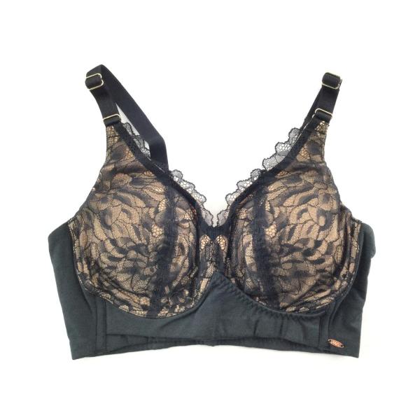 ブラジャー ナイトブラ フルカップ 私の体についてくる ツインクロス M ブラック 送料250円