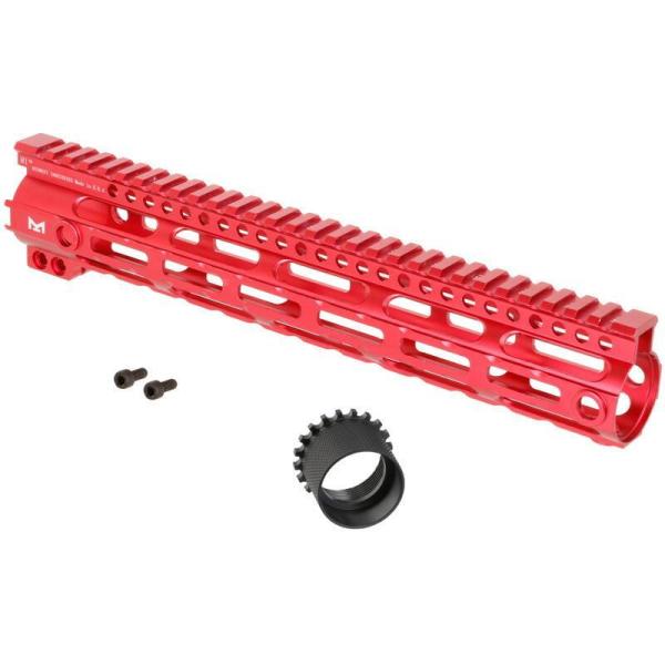 MIDWEST タイプ 超軽量 アルミ製 M-LOK ハンドガード 12inch RED