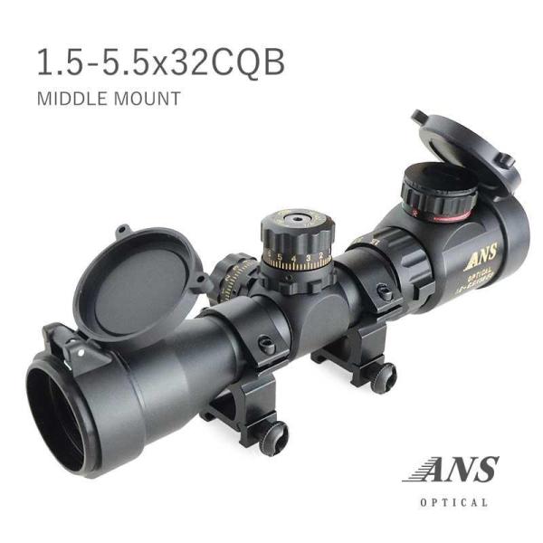ANS Optical 1.5-5.5倍 可変ズーム ショートスコープ 32mmレンズ