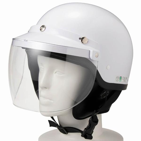 SANADA サナダ バイク ヘルメット 真田嘉商店 MACH AJ-80 ホワイト LLサイズ 60cm SGマーク付き