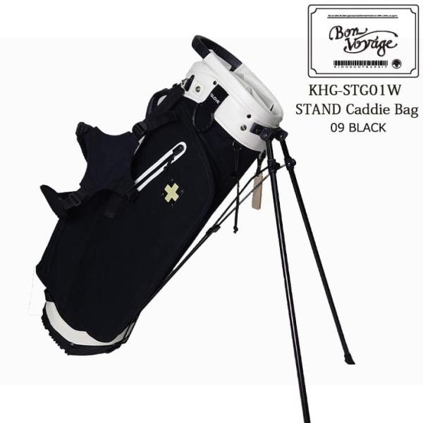 【在庫品即納】木の庄帆布 KinoshoTRANSIT KHG-STG01W ブラック 帆布スタンドキャディバッグ 2024年モデル