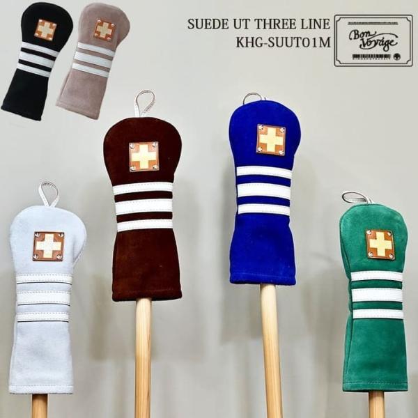 【入荷しました】木の庄帆布 KinoshoTRANSIT KHG-SUUT01M スウェード ユーティリティ スリーライン ヘッドカバー SUEDE UT THREE LINE 2025年モデル