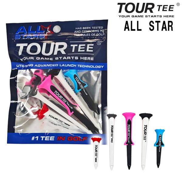 ツアー ティー オールスター TOUR TEE ALL STAR T-498 ゴルフティー ショートティー ロングティー 5本パック