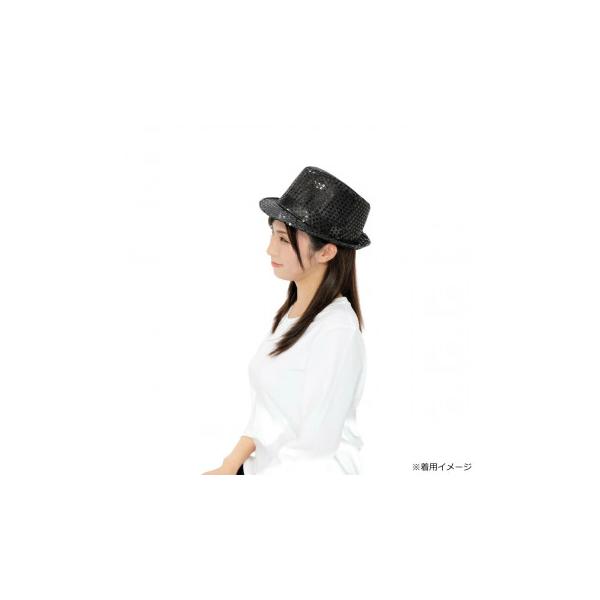 コスチューム コスプレ衣装 帽子 スパンコールハット ブラック
