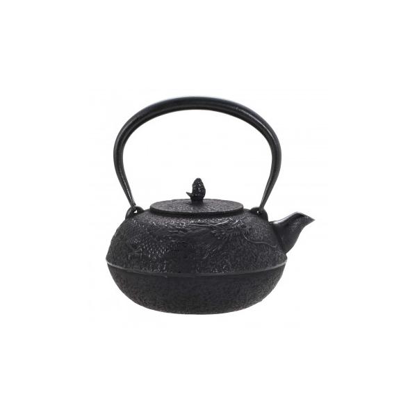 南部鉄器 IRONCRAFT 鉄瓶 雲竜(黒) 1.3L OH-308 : オーバーフラッグ
