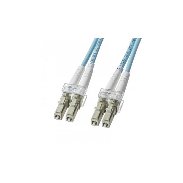 サンワサプライ アーマードメガネ型光ファイバケーブル(マルチOM3、LC×2-LC×2) 10m HKB-AMOM3LCLC-10