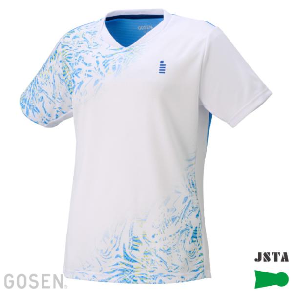 ゴーセン GOSEN T2543 レディース ゲームシャツ テニス・バドミントン アパレル(レディース) ホワイト