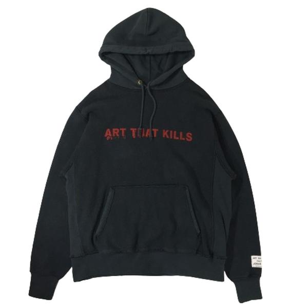 gallery dept パーカー GALLERY DEPT. 90'S GD LOGO HOODIE | VINTAGE BLACK