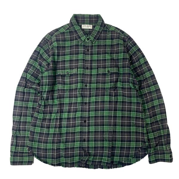 SAINT LAURENT - サンローラン　チェックシャツ SAINT LAURENT PARIS サンローランパリ チェック フランネルシャツ