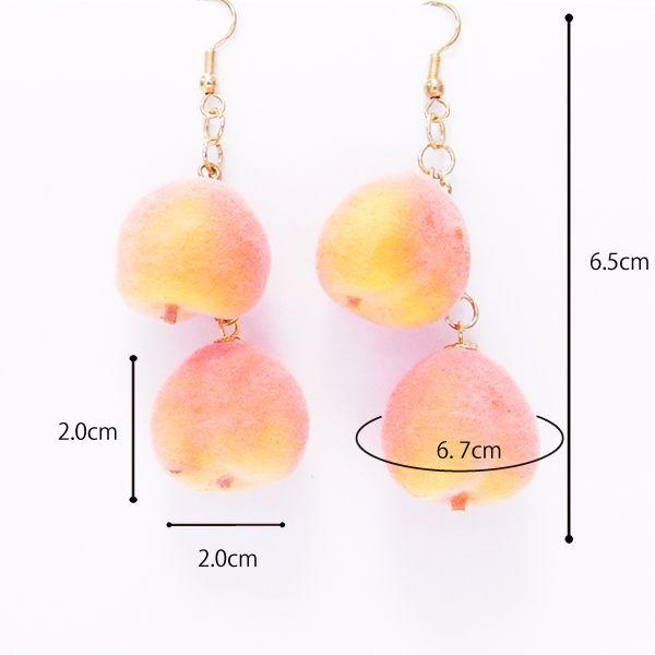 レディース ピアス フルーツ 人気 ピーチ2 桃 果物 可愛い おもしろピアス おしゃれ フック 人気 通販 Buyee 日本代购平台 产品购物网站大全 Buyee一站式代购 Bot Online