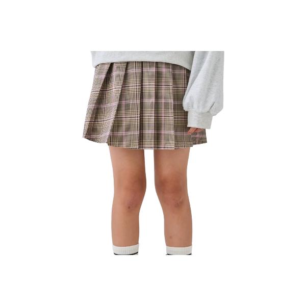 40%OFFセール SALE バイラビット 子ども服 120-160cm by LOVEiT チェックプリーツスカート ピンク メール便OK 25秋冬