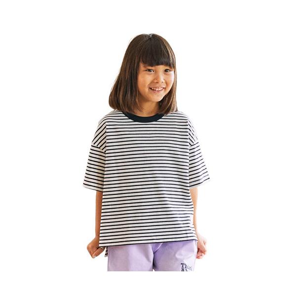 40%OFFセール GENERATOR（ジェネレーター） ボーダーTシャツ ホワイト (130-160cm) メール便OK 2026春夏