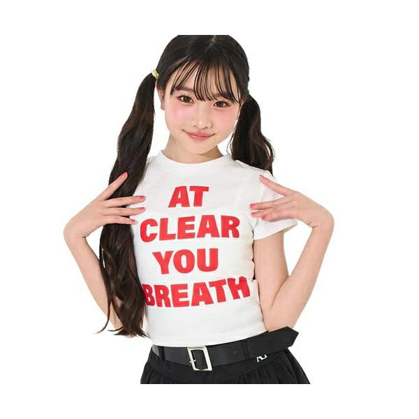 35%OFFセール ANAP GIRL（アナップ ガール） メッセージロゴ ミニ Tシャツ ホワイト XS(135-145cm)/S(145-155cm)/M(155-165cm)  メール便OK 2026春夏