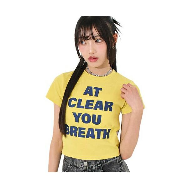 35%OFFセール ANAP GIRL（アナップ ガール） メッセージロゴ ミニ Tシャツ イエロー XS(135-145cm)/S(145-155cm)/M(155-165cm)  メール便OK 2026春夏