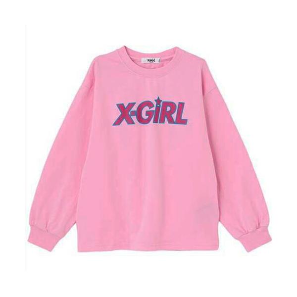 X-girl Stages（エックスガールステージス） X-girlロゴ長袖Tシャツ