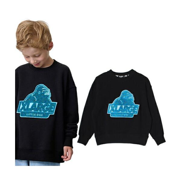 35%OFFセール SALE エクストララージ キッズ XLARGE KIDS 子ども服 90-140cm サガラOGトレーナー クロ ブラック メール便OK 25秋冬