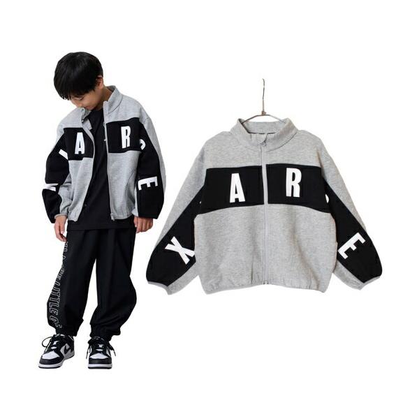 35%OFFセール SALE エクストララージ キッズ XLARGE KIDS 子ども服 80-140cm ビッグロゴダンボールニットジップトレーナー トップグレー