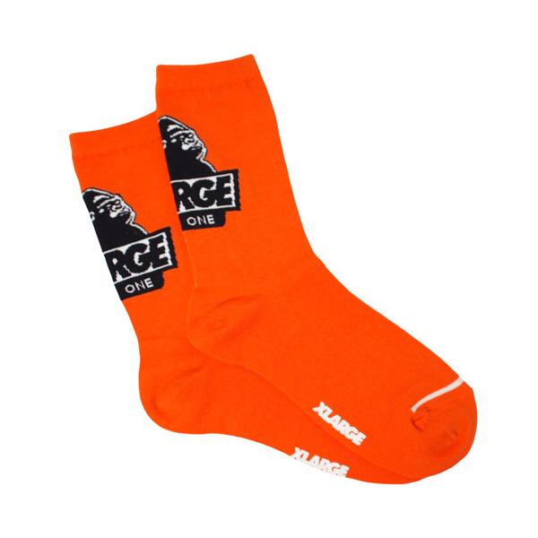 エクストララージ キッズ 子ども用  靴下 13-21cm XLARGE KIDS スランテッドOGクルーソックス オレンジ メール便OK X-LARGE KIDS 子ども服 子供服 男の子 女の子