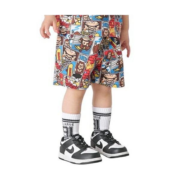 35%OFFセール XLARGE KIDS（エクストララージキッズ） コミックファニーゴリラ ショートパンツ 2026春夏 （80-140cm） ブルー