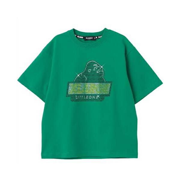 35%OFFセール XLARGE KIDS（エクストララージキッズ） ラインストーンOG 半袖Tシャツ 2026春夏 （90-140cm） グリーン
