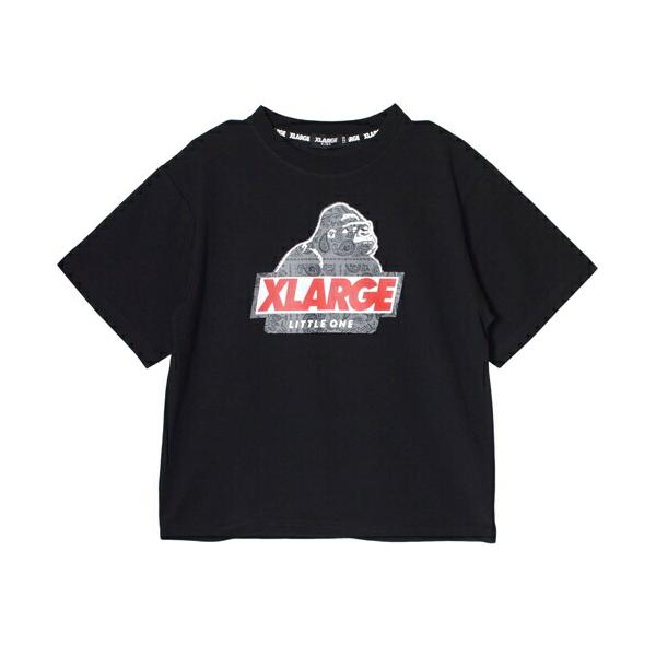 35%OFFセール XLARGE KIDS（エクストララージキッズ） バンダナOG 半袖Tシャツ UVカット クロ ブラック（80-140cm） メール便OK 2026春夏