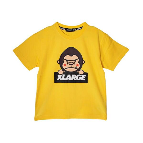 35%OFFセール XLARGE KIDS（エクストララージキッズ） ファニーゴリラ カラーチェンジ半袖Tシャツ キイロ イエロー（80-140cm） メール便OK 2026春夏