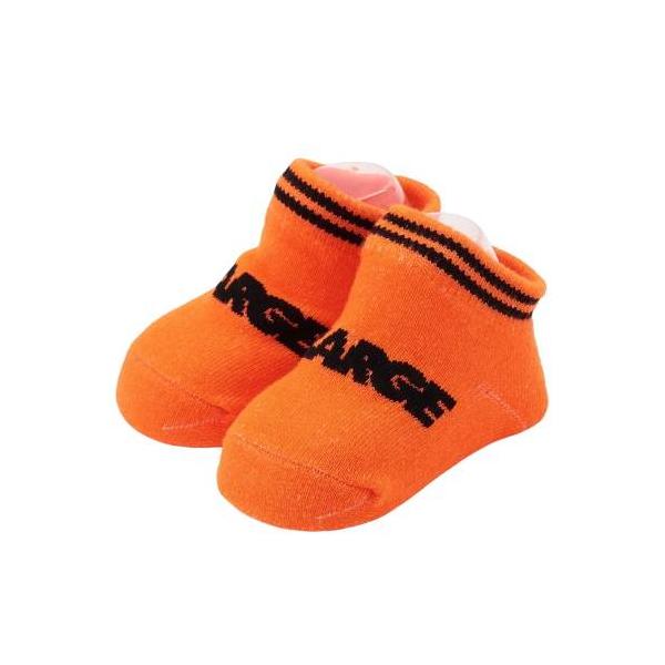 XLARGE KIDS（エクストララージキッズ） ベビー用 靴下 F(9-13cm) ロゴラインベビーソックス　オレンジ メール便OK 2026秋冬