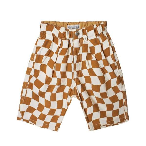 40%OFFセール MAKE YOUR DAY（メイクユアデイ） チェックタックパンツ ハーフパンツ ベージュ (80-140cm) メール便OK 2026春夏