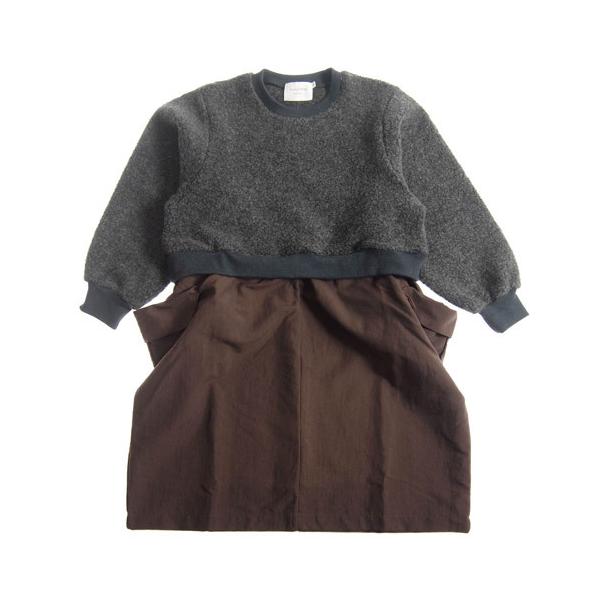 60%OFF nunuforme ヌヌフォルム 115-145cm 切り替えワンピース グレー