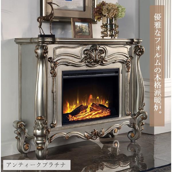 26インチ電気暖炉 ヴェルサイユ アンティークプラチナ/送料無料/LLOYD