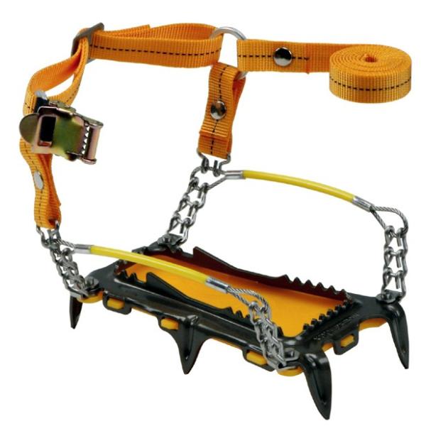 素材:炭素鋼板(S60C)重量:226g(片足)収納ケース付原産国:日本スノープレート付(ポリエチレン)軽量でシンプルな軽アイゼンです。両サイドにワイヤーとチェーンを使用している為、幅調整が不要です.便利な収納ケース付。部材調達から組み立て...