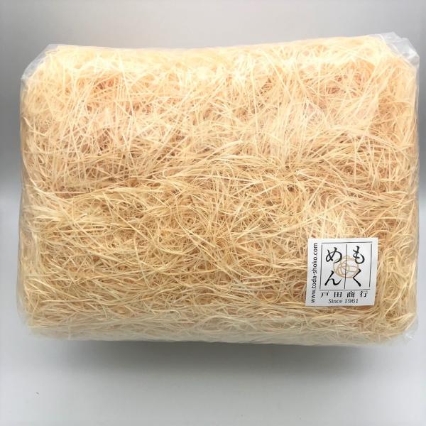 木毛 ウッドパッキン 500g 1個 松 中サイズ  ( 果物 食品 陶器 瓶 お酒 の 緩衝材 もくめん もくもう ) 日本製