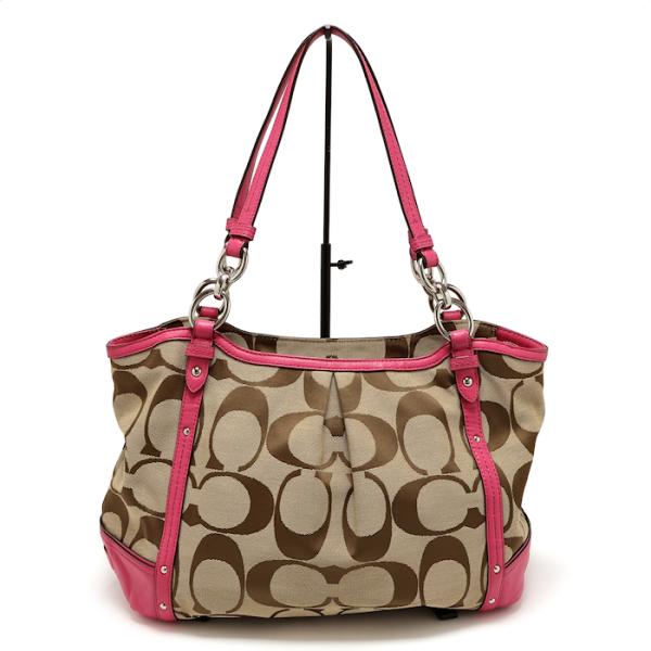 COACH（コーチ） 美品 アレクサンドラ チェーンシグネチャー トート