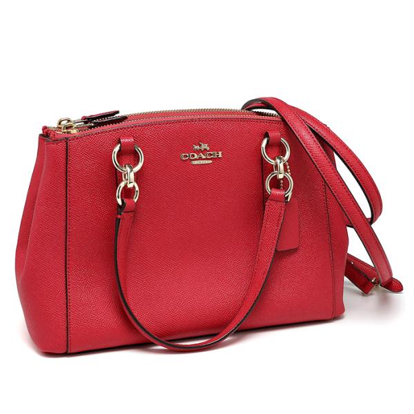 コーチ ミニ クリスティ キャリーオール ハンドバッグ F57523 ショルダーバッグ 2WAYバッグ レザー ピンク COACH