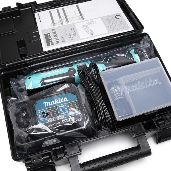 マキタ 7.2V 充電式ペンインパクトドライバ 限定色 TD023DHXTB ターコイズブルー (バッテリ×2本・充電器・ケース付)