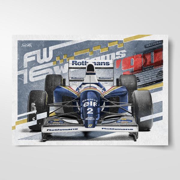 OZレーシング アートポスター ウィリアムズ FW16 Williams : OZ Racing