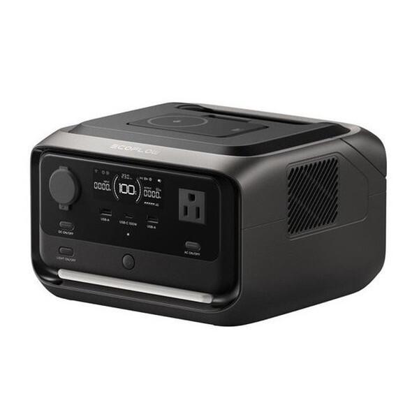 エコフロー EcoFlow RIVER 3 Plus Wireless ポータブル電源 286Wh 600W出力 X-Boost 1000W ワイヤレス充電対応 リン酸鉄リチウムイオン電池 防災 キャンプ