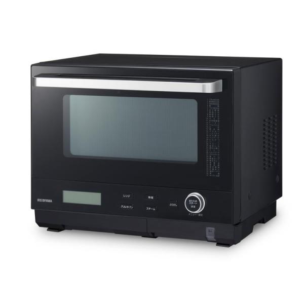 MS-F3001-B アイリスオーヤマ IRIS OHYAMA スチームオーブンレンジ 30L タンク式 フラット庫内 時短ブースト ブラック