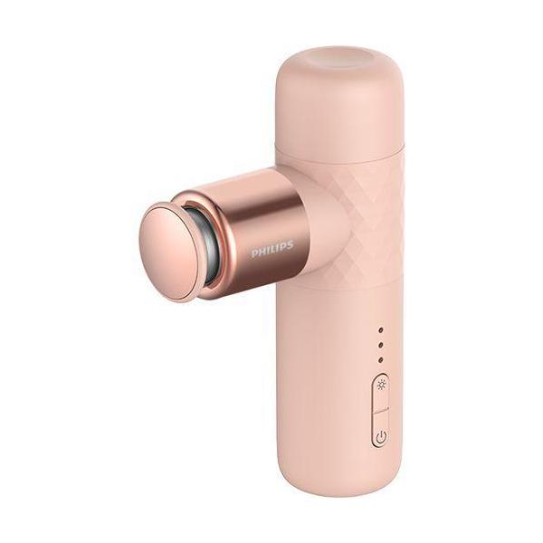 PPM7302PK フィリップス PHILIPS ミニ筋膜リリースガン コンフォート ハンディマッサージャー 温感機能 5段階振動 6mmストローク 3種アタッチメント ピンク