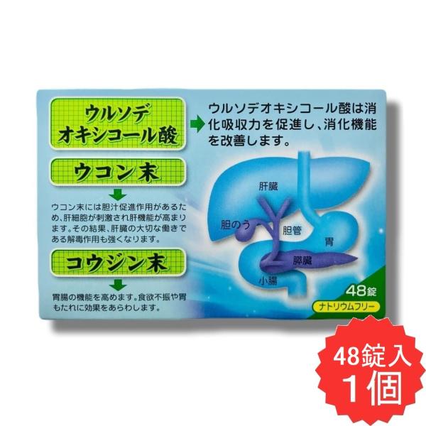 ロダン胃腸薬S錠 48錠 【第3類医薬品】 胃腸薬 ウルソデオキシコール 食欲不振 膨満感 消化不良 胃弱 食べ過ぎ 飲み過ぎ はきけ 嘔吐 消化促進