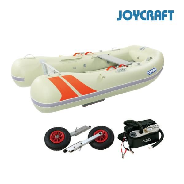 ジョイクラフトボートHSセット2025エンジンを既にお持ちの方におススメ！【セット内容】・ボート本体 ラポッシュ260・ランチングホイール LW-6・超高圧電動ポンプ BTP-12・アルミオール・高圧フットポンプ・腰掛板1枚・補修キット・キ...