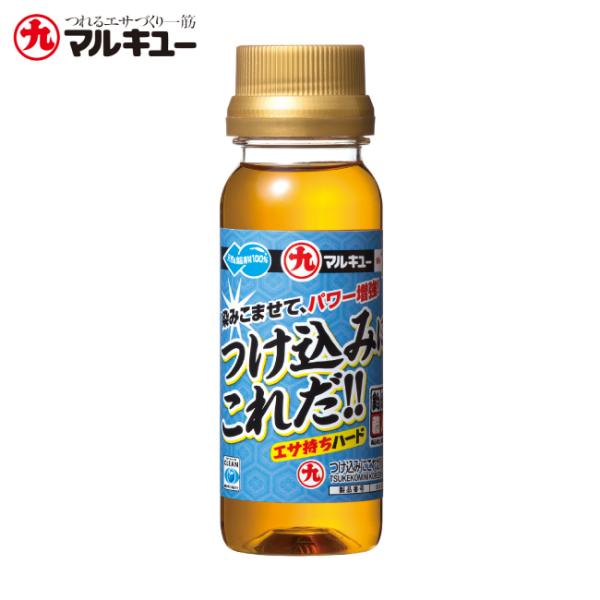 つけ込みにこれだ!! ハード黄色く染まって身も締まるつけ込むだけで、ササミ、イカ、むきエビ、魚の切り身などが黄色く染まり、アピール力、集魚力がアップします。身を締める効果があるのでエサ取りが多い時期にも有効です。内容量：120g