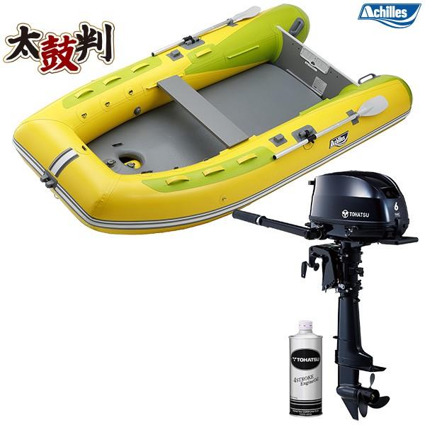 【セット内容】・ボート本体 ECB-310IB(予備検査付)・トーハツ6馬力4ストローク船外機・船外機オイル・椅子板・フットポンプ・オール・キャリーバッグ・リペアキット【ボートスペック】・全長：310cm・全幅：158cm・自重：44.5k...