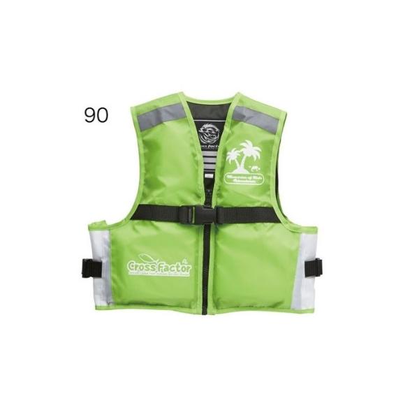 WFC705 フローティングベストジュニア子供用、3サイズで幅広く対応■スペックサイズ：90、110、130カラー：グリーン、ブルー素材：ポリエステル(浮力材：EPEシート)浮力：・90 約3kg(24H)・110 約4kg(24H)・13...