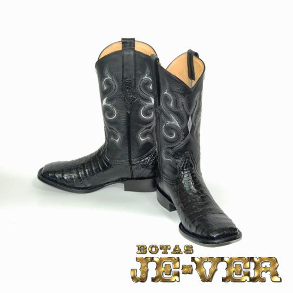 ウエスタンブーツ メンズ 28.5 ワニ革 カイマンベリー スクエアトゥ 本