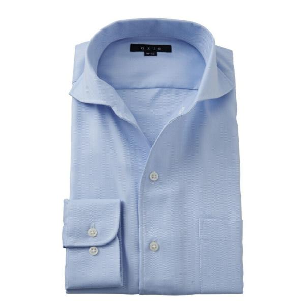 ワイシャツ メンズ 長袖 カッターシャツ yシャツ ビジネスシャツ 形態安定 プレミアムコットン 綿100% イタリアンカラー ワイド