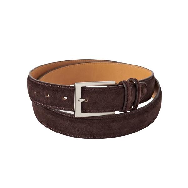 ozie（オジエ） ベルト スウェード 牛革 ダークブラウン 日本製